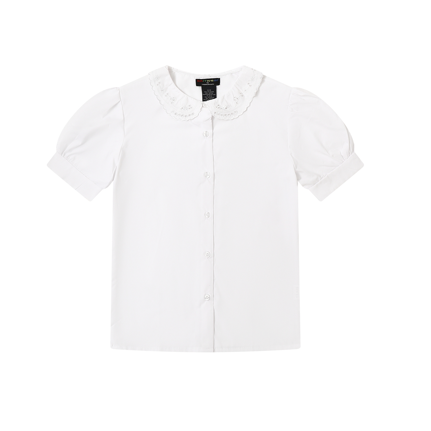 Girls Blouse With Lace Collar