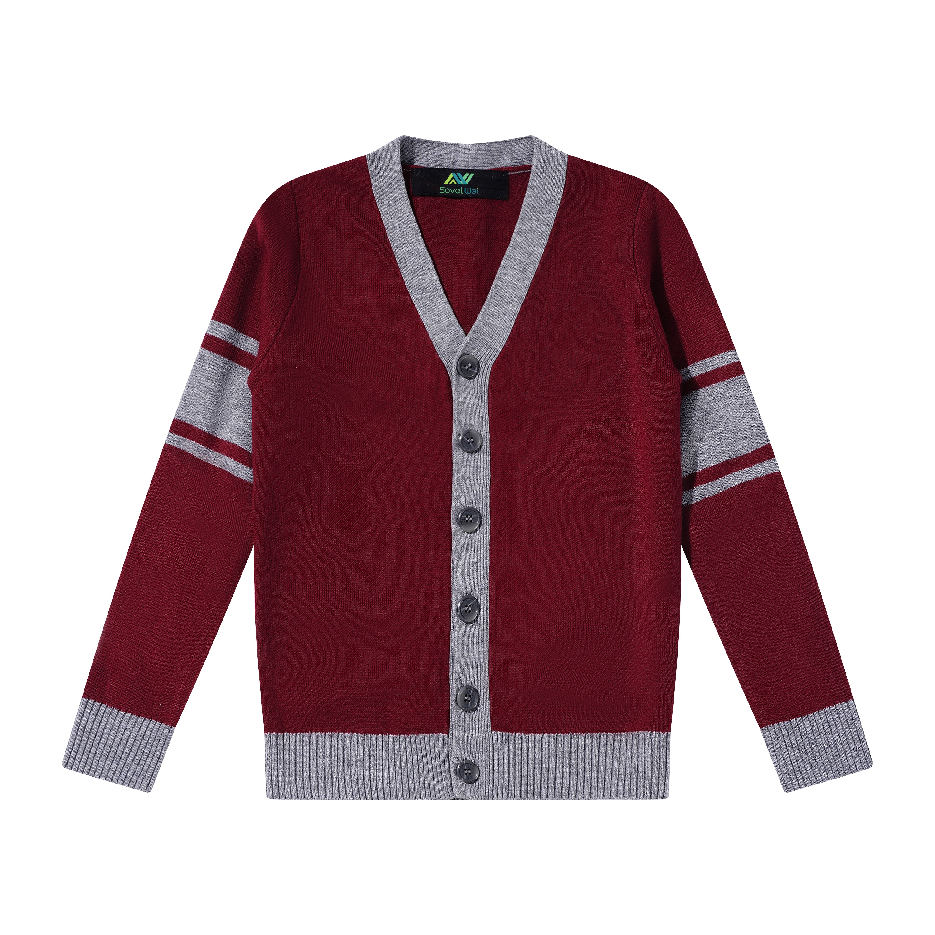 Combine Color Button Down Cardigan